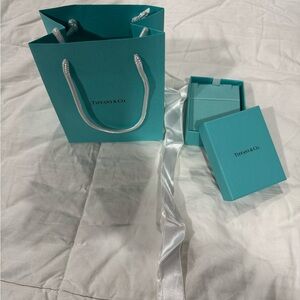 Tiffany & Co. Teal Gift Bag and Box Set